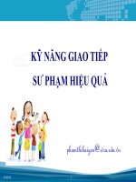 Cách ứng xử và giao tiếp sư phạm