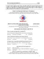 Bản cáo bạch - Công ty Cổ phần Xuất nhập khẩu Y tế Domesco