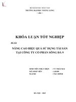 Luận văn nâng cao hiệu quả sử dụng tài sản tại công ty sông đà 9 