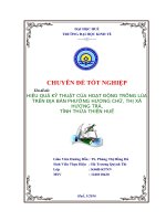 Đánh giá hiệu quả kỹ thuật sản xuất lúa trên địa bàn phường hương chữ, thị xã hương trà, tỉnh thừa thiên huế