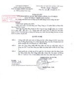 Nghị quyết Hội đồng Quản trị ngày 18-1-2011 - Tổng Công ty Cổ phần Đầu tư Phát triển Xây dựng