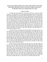 SKKN quản lý: Một số giải pháp chỉ đạo dạy học theo hướng tích hợp liên môn góp phần nâng cao chất lượng giảng dạy ở trường THCS Nga Vịnh, huyện Nga Sơn.