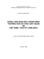 Đảng lãnh đạo đấu tranh bình thường hoá và thúc đẩy quan hệ việt nam   hoa kỳ (1986 2001) 