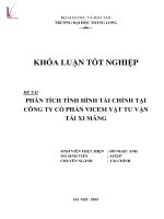 Luận văn phân tích tình hình tài chính tại công ty cổ phần vicem vật tư vận tải xi măng 