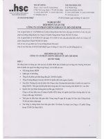 Nghị quyết Hội đồng Quản trị ngày 26-10-2010 - Công ty Cổ phần Chứng khoán Thành phố Hồ Chí Minh