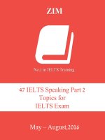 47 đề dự đoán IELTS Speaking 2016