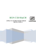 Bản cáo bạch - Công ty Cổ phần Dược phẩm Trung ương 3
