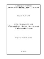 Đảng cộng sản việt nam với quan hệ của việt nam với campuchia từ năm 1979 đến năm 1997 