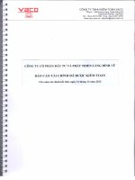 Báo cáo tài chính năm 2012 (đã kiểm toán) - Công ty cổ phần Đầu tư và Phát triển Cảng Đình Vũ