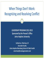 Kĩ năng giải quyết xung đột Conflict Management Slides