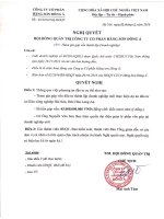 Nghị quyết Hội đồng Quản trị - Công ty Cổ phần Hãng sơn Đông Á