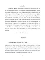 Bài tập lớn thương mại 1:Phân tích và đánh giá một số điểm mới của Luật Phá sản năm 2014 so với Luật Phá sản năm 2004