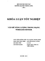 Luận văn vấn đề năng lượng trong mạng wireless sensor 