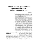 Vấn đề giá trị quan châu á nghiên cứu so sánh châu á và phương tây