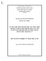 Luận văn sự thay đổi nồng độ IOD niệu sau thực hiện chế độ ăn kiêng IOD ở bệnh nhân ung thư tuyến giáp thể biệt hoá đã phẫu thuật trước điều trị bằng i131 