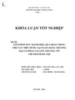 Luận văn giải pháp đẩy mạnh hiệu quả hoạt động cho vay tiêu dùng tại ngân hàng thương mại cổ phần sài gòn thương tín chi nhánh hà nội 