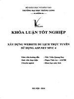 Luận văn xây dựng website du lịch trực tuyến sử dụng ASP net MVC4 