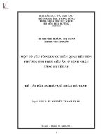 Luận văn một số yếu tố nguy cơ liên quan đến tổn thương tim trên siêu âm ở bệnh nhân tăng huyết áp 
