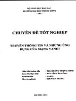 Luận văn truyền thông tin và những ứng dụng của mạng vanet 