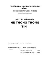 Báo cáo thí nghiệm Hệ thống thông tin