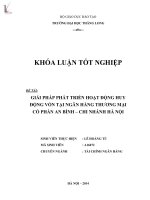 Luận văn giải pháp phát triển hoạt động huy động vốn tại ngân hàng thương mại cổ phần an bình chi nhánh hà nội 