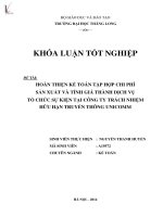 Luận văn hoàn thiện kế toán tập hợp chi phí sản xuất và tính giá thành dịch vụ tổ chức sự kiện tại công ty TNHH truyền thông UNICOMM 