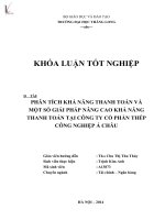 Luận văn phân tích khả năng thanh toán và một số giải pháp nâng cao khả năng thanh toán tại công ty cổ phần thép công nghiệp á châu
