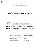 Luận văn một số giải pháp nhằm nâng cao hiệu quả sử dụng vốn lưu động tại công ty TNHH đầu tư và du lịch 365 