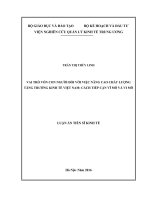 Vai trò vốn con người đối với việc nâng cao chất lượng tăng trưởng kinh tế Việt Nam: cách tiếp cận vĩ mô và vi mô