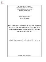 Luận văn kiến thức, thực hành và các yếu tố liên quan đến tuân thủ điều trị ở bệnh nhân mắc bệnh vảy nến đang điều trị tại bệnh viện da liễu trung ương