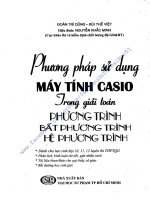 sử dụng casio trong giải pt, hệ bất pt