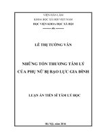 Những tổn thương tâm lý của phụ nữ bị bạo lực gia đình