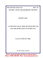 LA20 024 vai trò phẫu thuật triệt để trong điều trị ung thư đường mật vùng rốn gan 