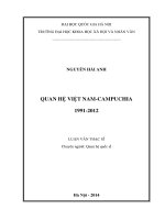 Luận văn ths  quan hệ quốc tế quan hệ việt nam   campuchia (1991   2012) 