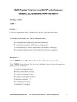 General IELTSP test4 reading writing speaking