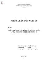 Luận văn hoàn thiện cơ cấu tổ chức bộ máy quản lý tại công ty nhiệt điện uông bí 
