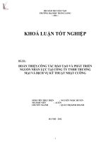 Luận văn hoàn thiện công tác đào tạo và phát triển nguồn nhân lực tại công ty TNHH thương mại và dịch vụ kỹ thuật nhật cường