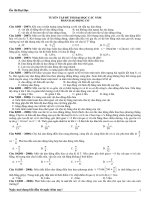 Dao động điều hòa trong đề thi cao đẳng đại học 20072014