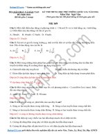 đề và giải chi tiết đề thi THPT môn vật lý của Bộ