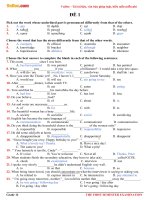 đề thi học kì 1 môn tiếng anh 12