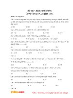 Đề thi violympic toán lớp 6 vòng 8 năm 2015   2016