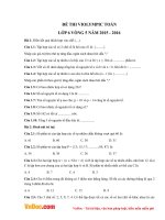 Đề thi violympic toán lớp 6 vòng 5 năm 2015   2016