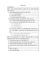 Báo cáo thực tập tại ngân hàng ngân hàng phát triển việt nam (VDB) 