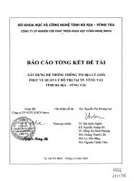 Xây dựng hệ thống thông tin địa lý phục vụ quản lý đô thị tại thành phố vũng tàu tỉnh bà rịa vũng tàu 