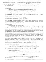 Đề thi Toán THPT quốc gia 2016