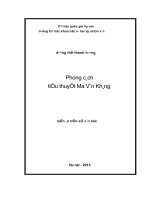 Phong cách tiểu thuyết ma văn kháng 