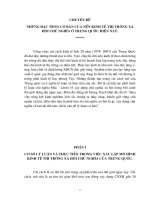 Tiểu luận những đặc trưng cơ bản của nền kinh tế thị trường XHCN ở trung quốc hiện nay 