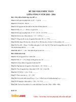 Đề thi violympic toán lớp 6 vòng 9 năm 2015   2016