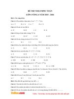 Đề thi violympic toán lớp 6 vòng 6 năm 2015   2016