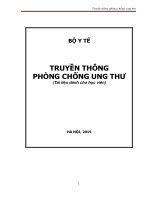 TRUYỀN THÔNG PHÒNG CHỐNG UNG THƯ